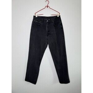Vintage Calvin Klein Jeans Made in USA 100% Cotton Black Mens Size 34X32 Y2K
